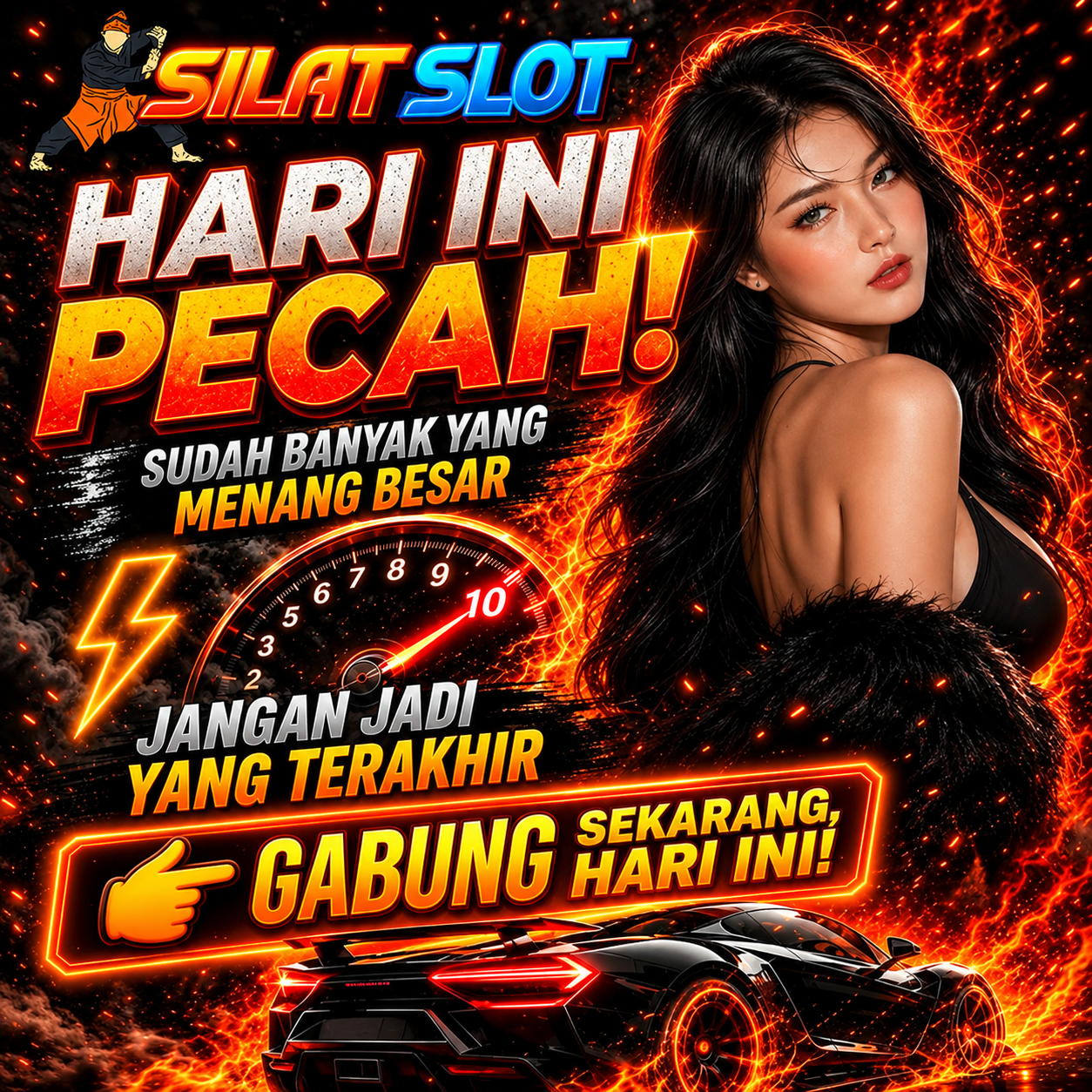 Thumbnail 1 of 3, Poster, SILATSLOT | Hari Ini Pecah! Saatnya Unjuk Keberuntungan dan Gas Main Sekarang! designed and sold by SILATSLOT .